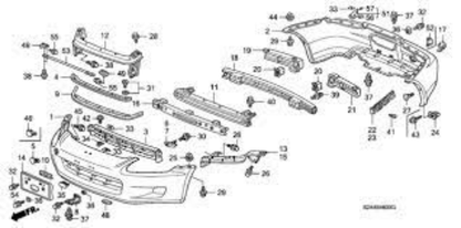 Genuine Honda OEM S2000 White Plastic Tow Hook Cover Front Bumper 71104S2A010ZC