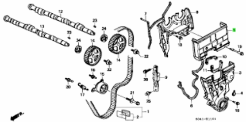 Genuine Honda OEM Civic Integra B-Series B16 B18 Upper Timing Cover Outer