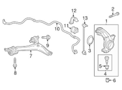 Genuine HONDA OEM ACURA TLX Driver Front Stabilizer Sway Bar Link 51325-T2A-A01