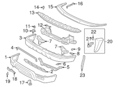 Genuine Toyota OEM 4RUNNER RZN18# Extension front bumper LH 52103-35902
