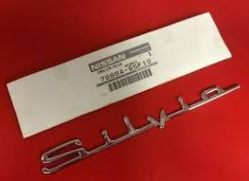 Genuine NISSAN OEM 95-98 240SX Silvia S14 Rear Trunk Silvia Emblem Badge Chrome