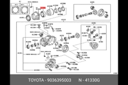 Genuine Toyota OEM  NSK 95DSF01 For Bearing Radial Ball 90363-95003