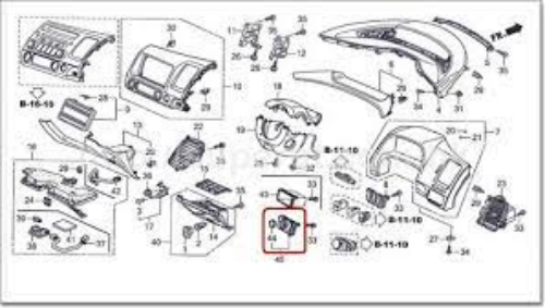 GENUINE HONDA CIVIC TYPE R  FD1 FD2 07-09 IGNITION BUTTON GARNISH 35886-SNW-J01