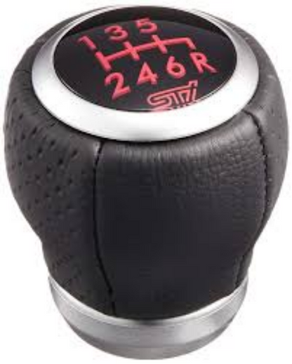 Genuine SUBARU OEM IMPREZA WRX STi GRB GVF GVB LEATHER F6 SHIFT KNOB SG117AJ015