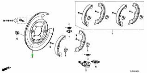 Genuine Honda OEM PLATE COMP Rear Right For Accord 43110-TL0-G51