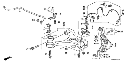 Genuine Honda OEM Civic 2006-2011 Lower Control Arm Bushing 51391-SNA-305