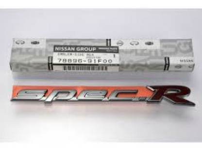 Nissan OEM Spec R rear side emblem JDM S15 240SX Black Chrome badge 78896-91F00