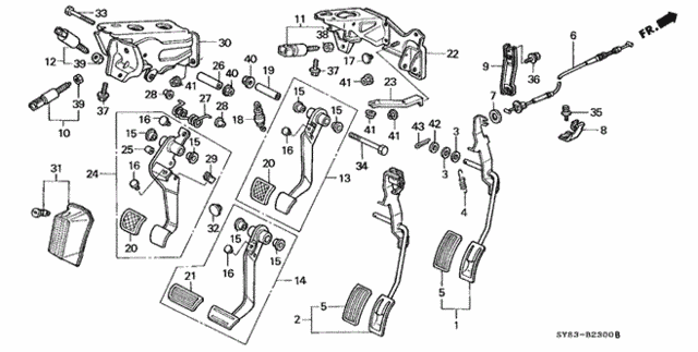 Genuine Honda OEM Accelerator Gas Pedal Pad  Cover Civic CRX Prelude CRV ACURA