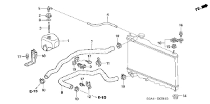 Genuine HONDA OEM S2000 AP1/2 00-09 Coolant Reservoir Tank Bottle 19101-PCX-000