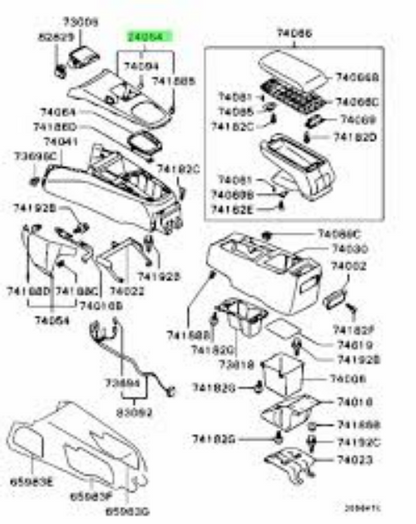 Genuine Mitsubishi OEM Lancer CT9A PANEL,GEARSHIFT LEVER MN124762HA