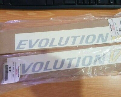 Genuine MITSUBISHI LANCER EVO5 CP9A EVOLUTION V Side Door Decal Silver Yellow