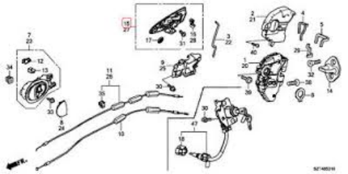 Genuine Honda OEM CR-Z Outer Handle Assembly Right Front Door 72141-SZT-003ZD