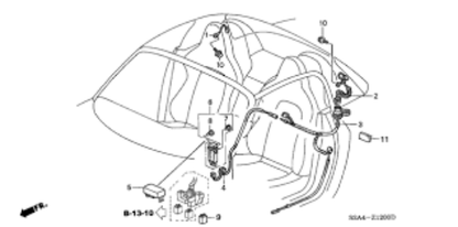 Genuine HONDA OEM S2000 AP1 02-05 Hardtop Rear Wimdow Defroster Sub Harness Wire