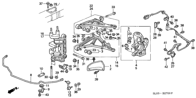 GENUINE HONDA OEM NSX NSX-R NA1 NA2 FRONT RIGHT SIDE UPPER ARM 51450-SL0-010