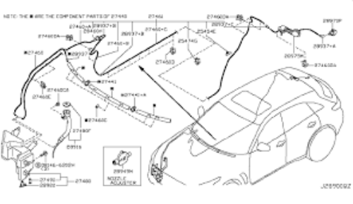 GENUINE NISSAN OEM PUMP ASSEMBLY INFINITI WINDSHIELD WASHER 28920-CA000