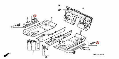 Genuine Honda Acura NSX Side Step Door Sill Kick Plate Pair 84272-SL0-Z00ZA ×2