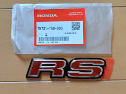 Genuine Honda OEM Rear Emblem RS Fit Jazz RS GK5 Vezel Hybrid RU3 75731-T5B-003