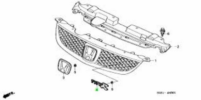 GENUINE HONDA OEM FRONT EMBLEM for CIVIC TYPE R 75732-S5T-E11