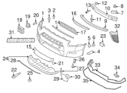 Genuine NISSAN OEM GT-R R35 10-17 NISMO Front Bumper Lower Grille 62256-KB50C