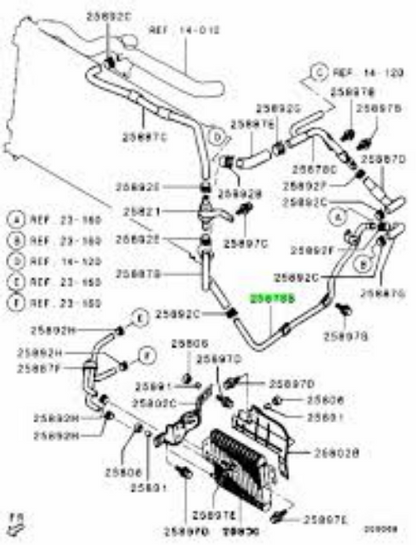 Genuine MITSUBISHI OEM Outlander T/M Oil Cooler Line Tube 2922A239
