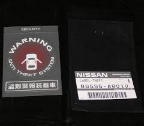Genuine NISSAN OEM Warning Security Decal Sticker B8595-AQ010