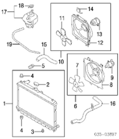 Genuine MAZDA OEM 1999-2003 Miata MX-5 MX5 Coolant Reservoir Tank BP4W-15-350B