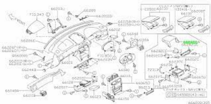 Genuine SUBARU FORESTR SG5 SG9 Center Dash Console Navigation Audio Double Panel