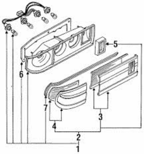 Genuine MAZDA OEM RX7 RX-7 Tail Lamp Gasket Right & Left Set FB01-51-156