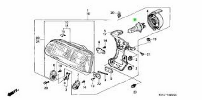 Genuine HONDA CR-X City Shuttle Integra Headlight Bulbs H4H 33115-SH3-003 2Set