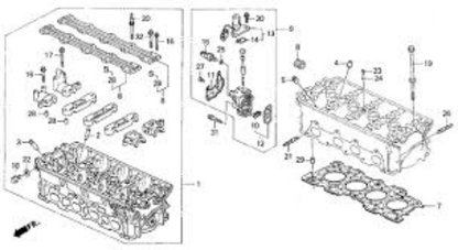 Honda OEM Head Gasket for 1999-2000 Civic Engines 12251-P30-014 Si