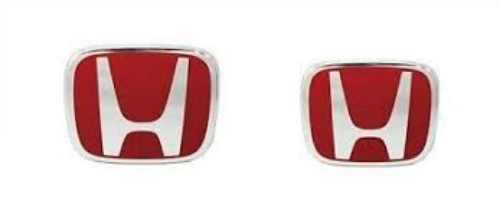 GENUINE HONDA OEM CIVIC FD2 TYPE-R Front & REAR RED H EMBLEM BLACK TRIM