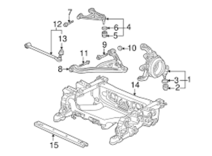 Genuine HONDA OEM S2000 Driver Rear Upper Control Arm 52400-S2A-J02