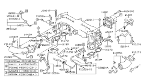 Subaru OEM 2005-2014 Air Intake Duct Throttle Body to Intercooler  14459AA660