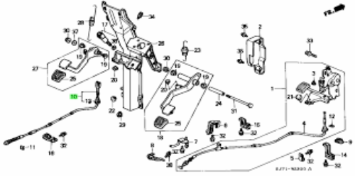 Genuine Honda OEM Acty Truck HA1 HA2 HA3 HA4 HA5 Clutch Cable 22910-SJ6-040