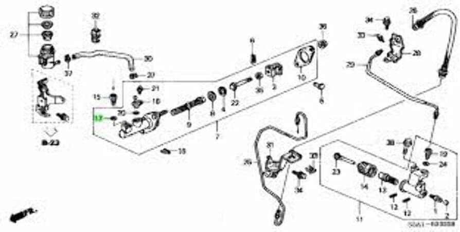 GENUINE HONDA OEM Clutch Master Cylinder Connector 46941-S5A-003