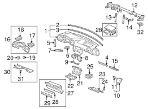 Genuine HONDA OEM S2000 AP1 00-03 Graphite Black Radio Lid Cover 77252-S2A-013ZA