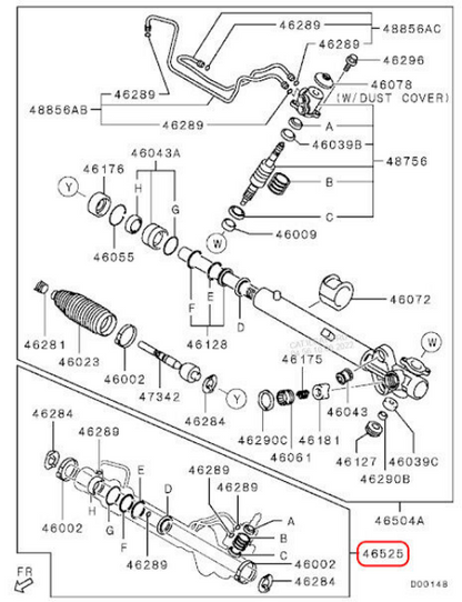 Genuine MITSUBISHI OEM Pajero Sport 2007-2015 Seal Kit, P / S Gear 4410A709
