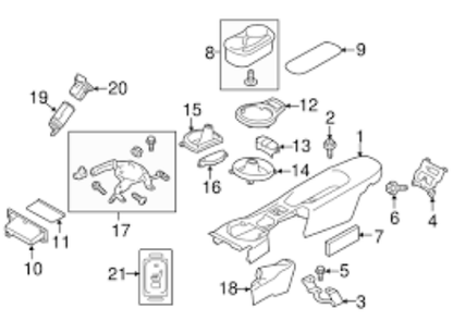 GENUINE TOYOTA OEM SCION SUBARU 13-20 FR-S 86 BRZ CONSOLE CUP HOLDER SU003-03208