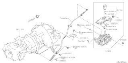 Genuine Nissan OEM R35 GT-R Shiftt Cover Slide 96932-JF00A 96932-JF00B