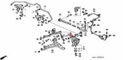 Genuine HONDA OEM ACURA NSX NA1 NA2 REAR LEFT UPPER ARM 52400-SL0-901