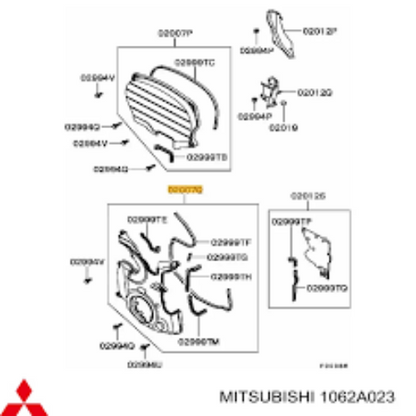 Genuine Mitsubishi OEM EVO 9 MIVEC Lower Timing Cover LANCER 1062A023