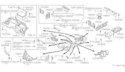 Genuine Nissan OEM PAD-FOOTREST S130 280ZX 1978/07-1982/12 74885-P7100