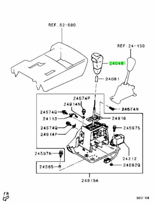 Genuine MITSUBISHI OEM L200 Montero Pajero Shift Knob Gearshift Lever 2410A031XA