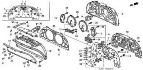 Genuine Honda NSX NA1 Meter Assembly Temperature & Oil Pressure 78150-SL0-003