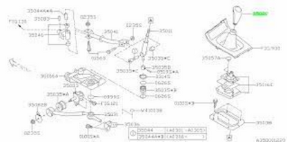 Genuine Subaru OEM Leather Shift Knob 5Spd 12-15 Impreza XV Crosstrek 35022AG000