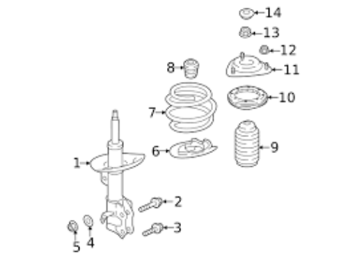 Genuine Subaru OEM Front Suspension Strut Mount 20320FL000