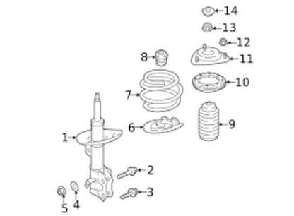 Genuine Subaru OEM Front Suspension Strut Mount 20320FL000