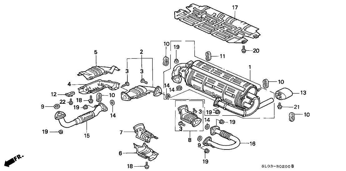 Genuine HONDA OEM NSX Muffler Finisher 18310-SL0-A01