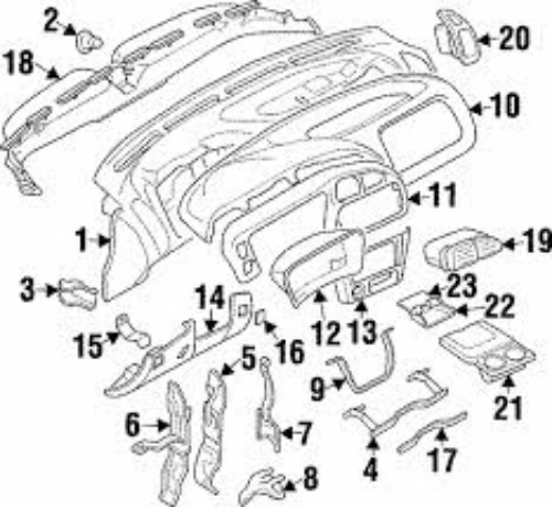 GENUINE MITSUBISHI OEM LANCER EVO5 EVO6 CP9A INSTRUMENT CONTROL PANEL MR240476