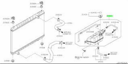 Genuine NISSAN OEM GTR Coolant Reservoir Overflow Tank 21710-JF00A